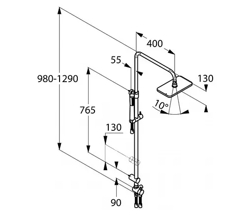 Душова система Kludi A-QA Dual Shower System 4919105-00 - фото 2