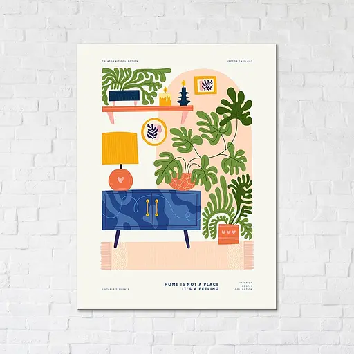 Картина-постер Brushme Домашняя оранжерея на холсте 30 x 40 см - фото 1