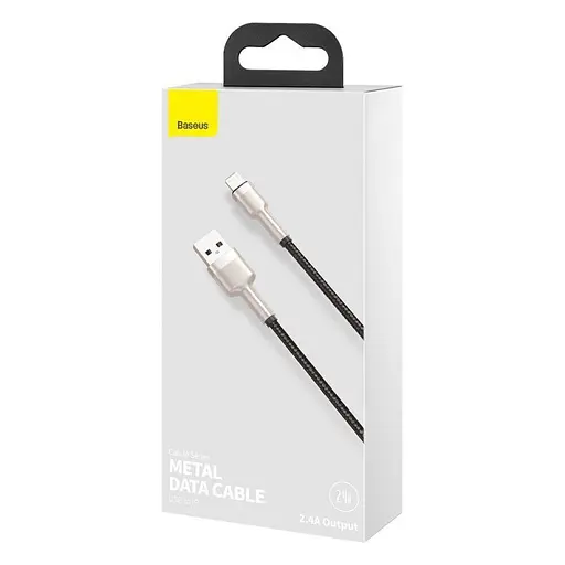 Дата кабель Baseus Cafule Series Metal USB to Lightning 2.4A (2m) (CALJK-B0) Black - фото 6