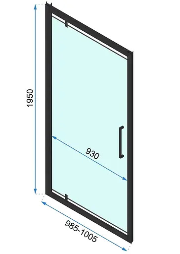 Душевые двери Rea Rapid Swing 100 gold REA-K5619 - фото 6