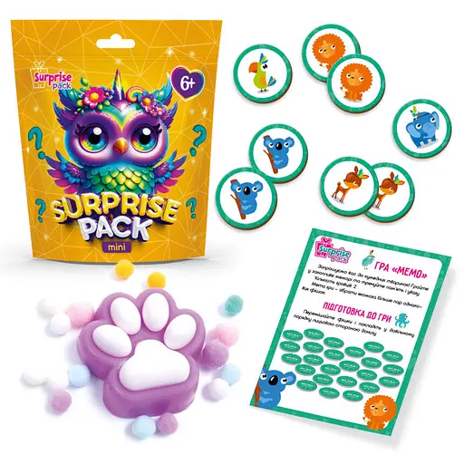 Ігровий набір-сюрприз "Surprise Pack Mini 1" Vladi Toys VT8040-01 настільна гра та сквіш - фото 2