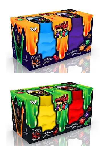 Вязкая масса Mega Stretch Slime, 2 банки, украинская/русская, Danko Toys - фото 2