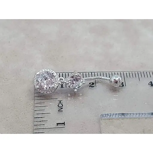 Серебряная серьга для пирсинга пупка Umax. 7048U - фото 4