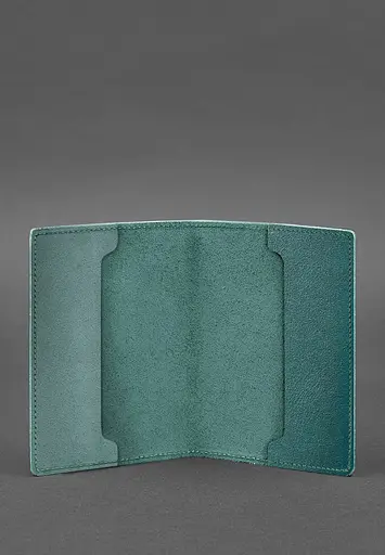 Кожаная обложка для военного билета офицера запаса 8.0 зеленая - фото 3