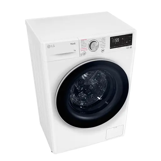 Стиральная машина LG фронтальная 7 кг 1200 A+++ 48 см дисплей пара инвертор белый - фото 7