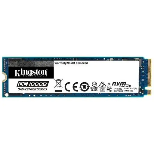 Накопичувач швидкісний SSD 480 GB M.2 NVMe Kingston DC1000 M.2 2280 PCIe 3.0 x4 3D TLC (SEDC1000BM8/480G) - фото 1