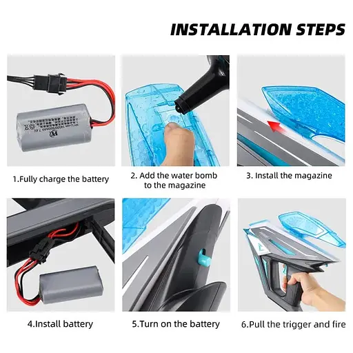 Пістолет на гідрогелевих кульках (орбізах) Gel Energy Space 001 Grey - фото 4