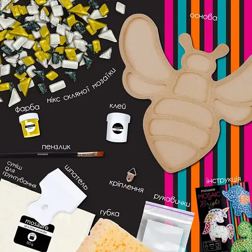 Детский набор для творчества хрустальная мозаика "Пчелка" МА7001 - фото 3