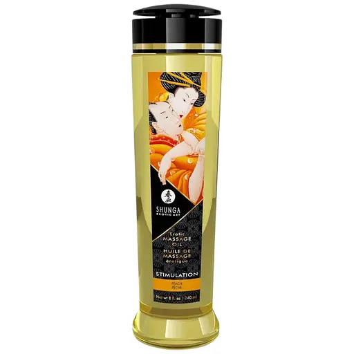 Масажна олія Shunga Stimulation Peach натуральна зволожуюча 240 мл