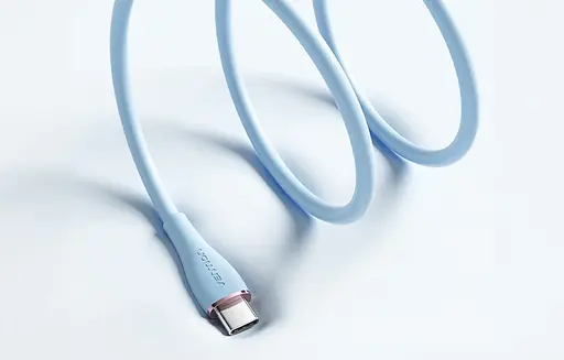 Кабель Vention USB 2.0 C Male to C Male 5A Cable 1.5M Light Blue Silicone Type (TAWSG) - фото 5