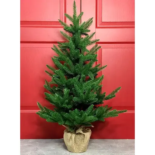 Ялинка Hvoya Classic лита пишна  в мішковині 90 см зелена - фото 2