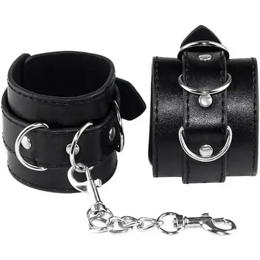 Наручники елегантні шкіряні BDSM чарівність та контроль One size Чорний K000315