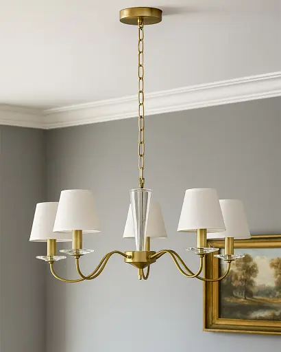 Люстра Edlin PL321167-5 Moren E14 5x12W IP20 латунний - фото 2