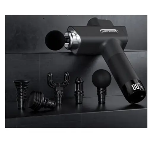 Перкусійний масажний пістолет Booster M2-D (6 насадок) 30 швидкостей - фото 6