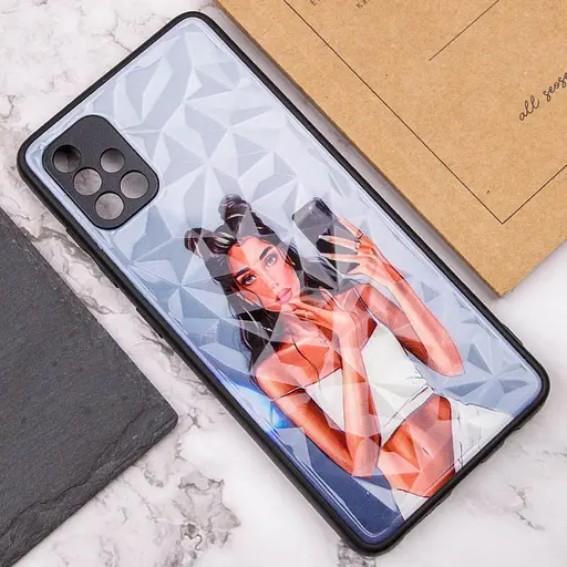 TPU+PC чохол Prisma Ladies для Samsung Galaxy A51 Black in White - фото 4