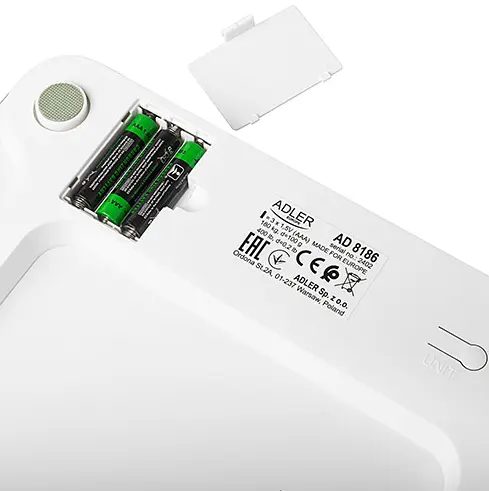 Аналітичні ваги для ванної кімнати Adler AD 8186 white - фото 5