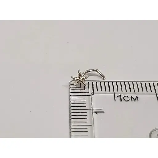 Серебряная серьга-пирсинг в нос. 1025С - фото 5