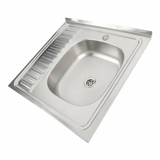 Кухонна мийка з нержавіючої сталі Platinum сатин 6060 R (0,5/160 мм), Satin - фото 3