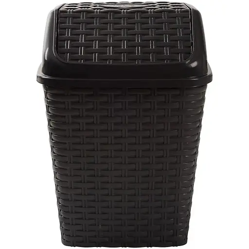 Кошик для сміття Violet House 0752 Роттанг Antrasit 10 л (0752 Роттанг ANTRASIT с/к 10 л) - фото 1