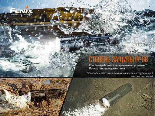 Ручной тактический фонарик Fenix TK35UE V2.0 5000лм 2 х 18650 (Черный) - фото 9