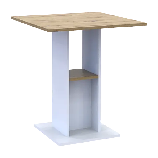 Стіловий стіл Doros Коуд Білий/Дуб Артізан 70х70х74 (41510131) - фото 4