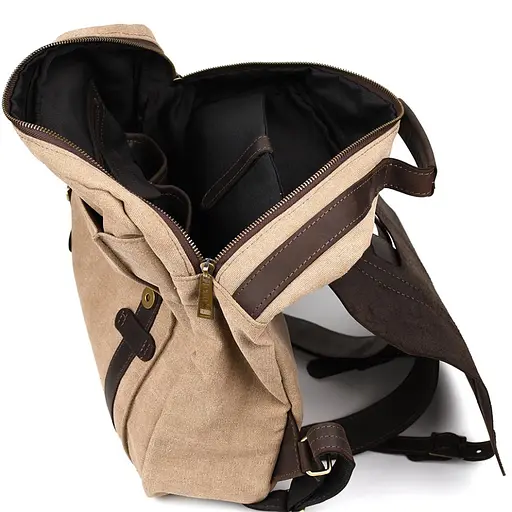 Кожаный женский рюкзак TARWA 32х40х11 см nsa0001411 - фото 8