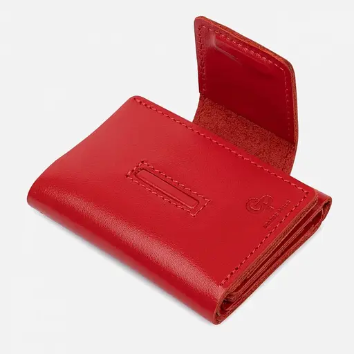 Кожаный женский кошелек Grande Pelle 10х8х1.5 см acs0024483 - фото 3