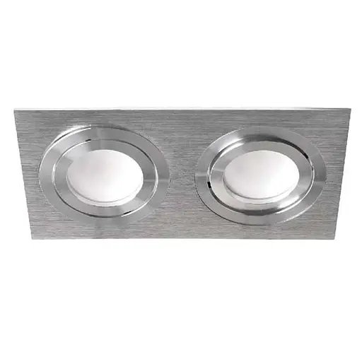 Вбудований світильник Feron DL6122 під лампу срібло - фото 2