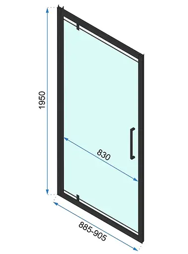 Душевая кабина Rea Rapid Swing 90x90 black REA-KPL-009953, Черный матовый, Универсальная, прозра - фото 6