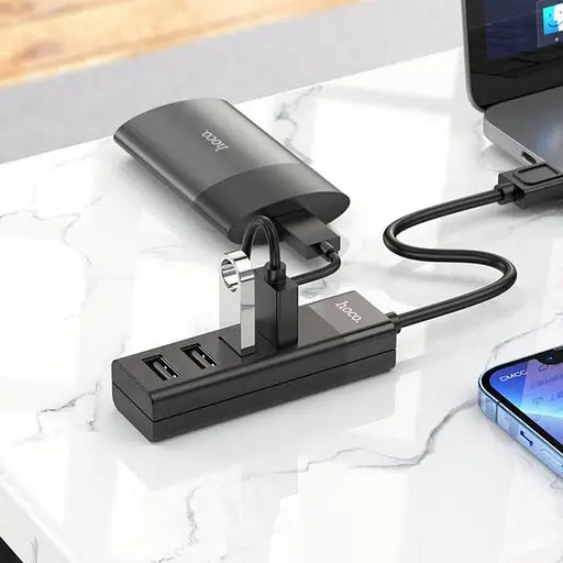 Перехідник Hoco Hub HB25 USB to USB 3.0 + USB 2.0 x 3 - фото 4