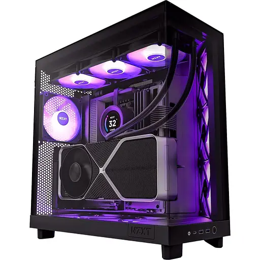 Корпус NZXT H6 Flow RGB All Black (CC-H61FB-R1) без блока питания - фото 1