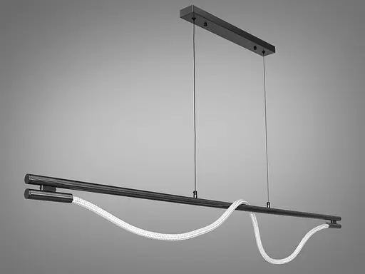 Сучасна світлодіодна люстра "Шланг", 20 Вт, чорний хром - фото 1