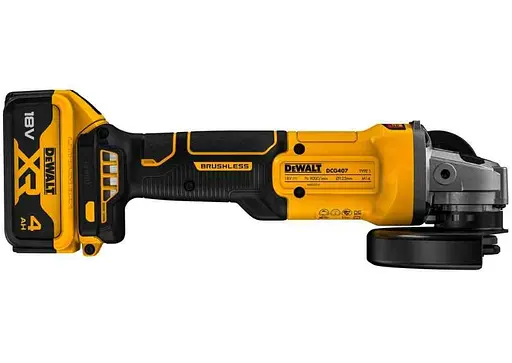 Шлифмашина угловая-болгарка DeWALT аккумуляторная бесщеточная с АКБ и ЗУ DCG407M1T - фото 3