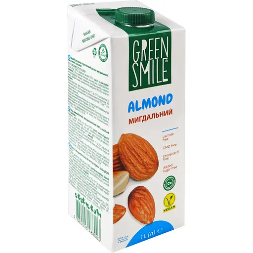 Напій рисово-мигдальний Green Smile ультрапастеризований збагачений кальцієм 1.5% 1 л - фото 3