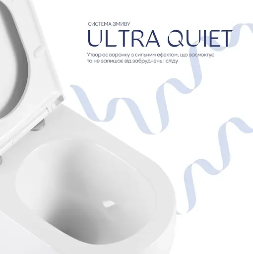 Унитаз подвесной Qtap Taurus Ultra Quiet, с сиденьем Slim Duroplast / Soft-close / Quick Release QTTAU26W49116 - фото 4