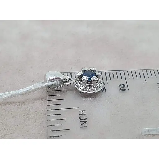 Золота підвіска Ірис з діамантами і сапфіром. 1ПС31196 - фото 4