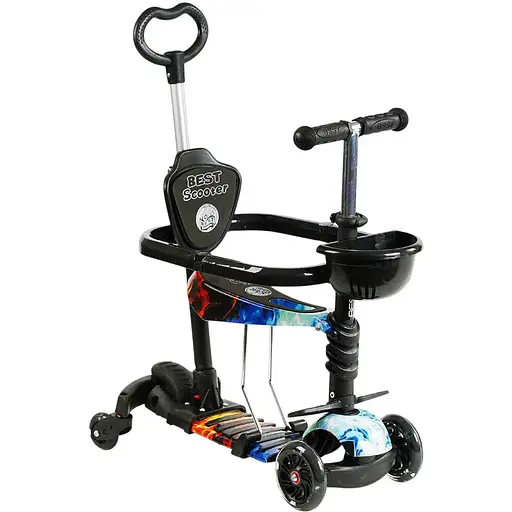 Дитячий самокат 5 в 1 Best Scooter L-S70100 чорний