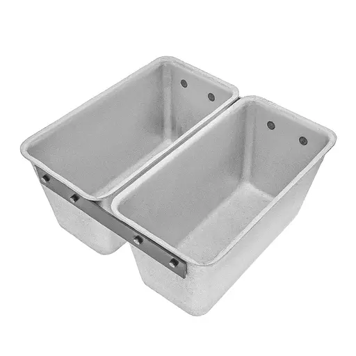 Форма подвійна хлібна для випікання стандартного "соціального" хліба цеглинки Л7 алюміній, Хлібпром 81365 - фото 2