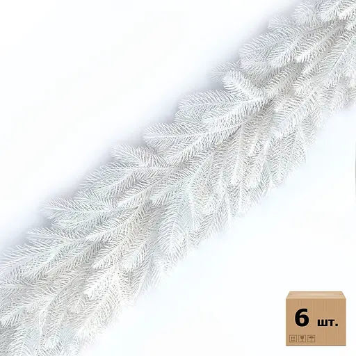 Хвойні гірлянди Hvoya Lux литі білі (6 шт. x 1.2 м)