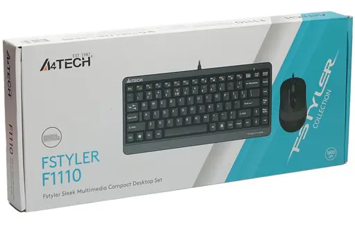 Бездротовий комплект (клавіатура + миша) A4Tech F1110 Fstyler Wireless Black-Grey (F1110 Grey)) - фото 4