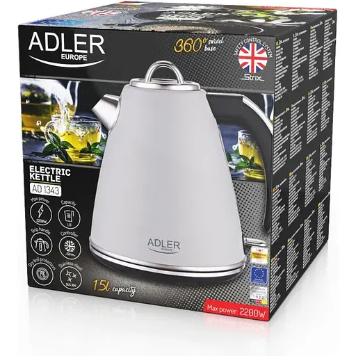 Электрочайник Adler AD 1343 Grey - фото 10