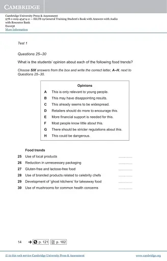 Cambridge Practice Tests IELTS 19 General with Answers, withAudio and Resource Bank - фото 6