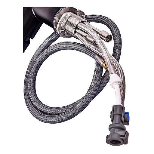 Змішувач для кухні на дві води з висувним виливом Zerix LUX-024 Black ZX5556 Чорний матовий - фото 5