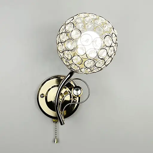 Бра у золотому корпусі із кришталевим плафоном | Арт. 220/1 GD | Line F - фото 2