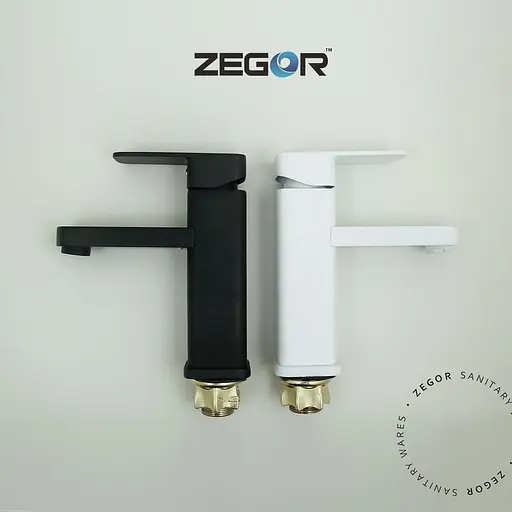 Змішувач для умивальника Zegor LEB1-123YW одноважільний білий 30412 - фото 4