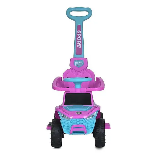Детская каталка-толокар Bambi Racer 2 в 1 с музыкой и светом, розовая с голубым - фото 3