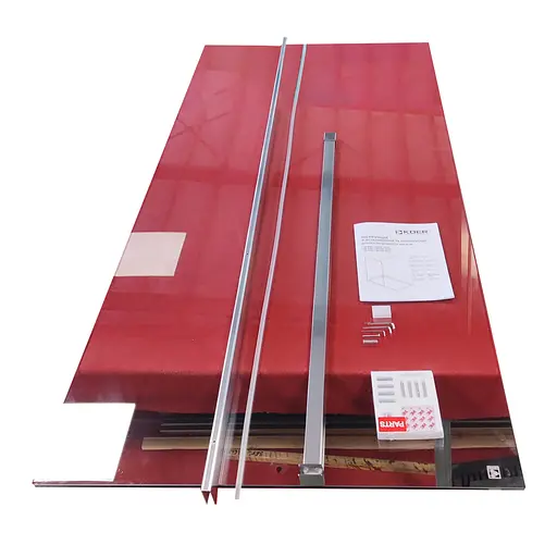 Душова перегородка Koer SR SP01-90x200-TR-01 Walk-In прозоре скло Easy Clean 8 мм, хром KR5392, прозоре, хром - фото 8