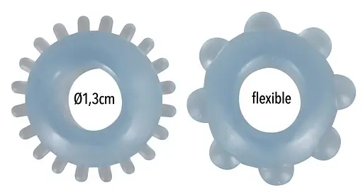 Набор эрекционных колец для пениса You2Toys Cock Ring Set 2 шт. голубой - фото 3