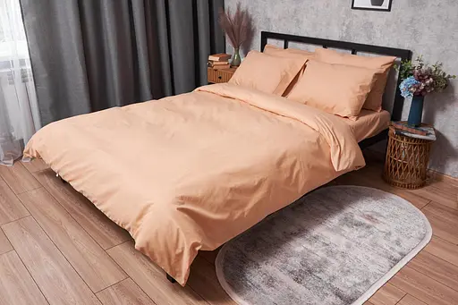 Комплект постільної білизни Moon&Star Бязь Gold Люкс Cream полуторний євро 160х220 наволочки 2х70х70 - фото 1