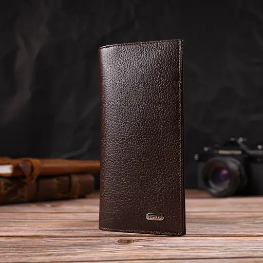 Мужской кожаный кошелек Canpellini 9.2х18.8х1 см acs0025606 - фото 6